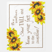 Prachtige zonnebloem Fleece Blanket (Voorkant)