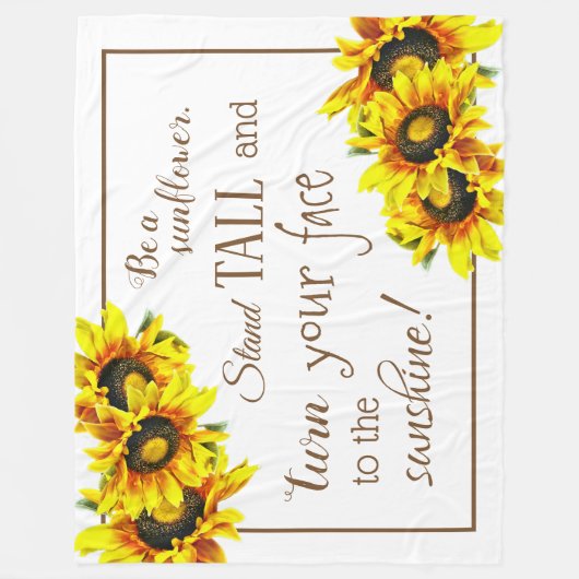 Prachtige zonnebloem Fleece Blanket Deken (Voorkant)