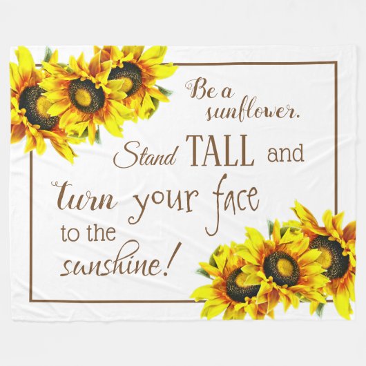 Prachtige zonnebloem Fleece Blanket Deken (Voorkant (Horizontaal))