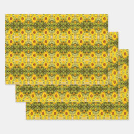 Prachtige  zonnebloem inpakpapier vel