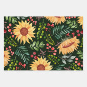 Prachtige zonnebloemen en Waterverf van Berries Inpakpapier Vel (Voorkant 3)