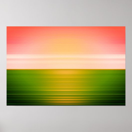 Prachtige zonnescherme Abstracte kunst op groen te Poster (Voorkant)