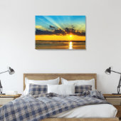 Prachtige Zonnestraal Lucht Canvas Afdruk (Insitu (Slaapkamer))
