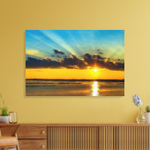 Prachtige Zonnestraal Lucht Canvas Afdruk (Insitu (Woonkamer))