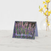 Prachtige zonovergoten lavendelbloemen Moederdag Kaart (Gele Bloem)