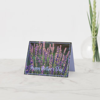 Prachtige zonovergoten lavendelbloemen Moederdag Kaart