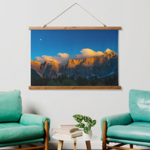 Prachtige zonsondergang bij Lago Di Fusine, Italië Hangend Wandkleed