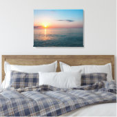 Prachtige zonsondergang bij zee. Batumi Georgia Canvas Afdruk (Insitu (Slaapkamer))