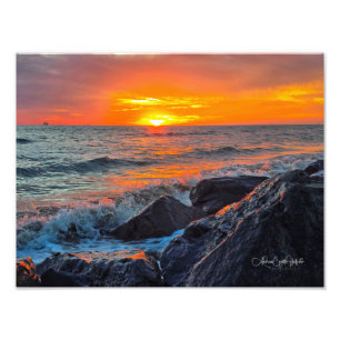 Prachtige zonsondergang foto afdruk