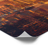 Prachtige zonsondergang in Amsterdam Nederland Poster (Hoek)