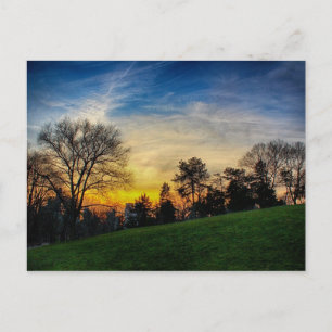 Prachtige zonsondergang in Central Park, NYC Briefkaart