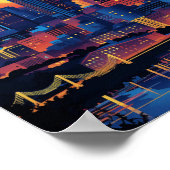 Prachtige zonsondergang in Cincinnati Ohio USA Poster (Hoek)