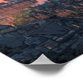 Prachtige zonsondergang in Edinburgh Schotland Poster (Hoek)