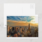 Prachtige zonsondergang in Manhattan, New York Cit Briefkaart (Voorkant / Achterkant)
