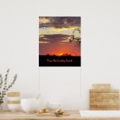 Prachtige zonsondergang in Texas Poster (Keuken)