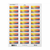 Prachtige zonsondergang op de Ocean Sandy Beach Etiket (Full Sheet)