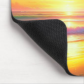 Prachtige zonsondergang op de Ocean Sandy Beach Muismat (Hoek)