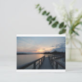 Prachtige zonsondergang op een dok briefkaart (Staand voorkant)