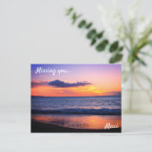 Prachtige zonsondergang op het Briefkaart van Maui (Staand voorkant)