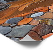 Prachtige zonsondergang over de oceaan met golven poster (Hoek)