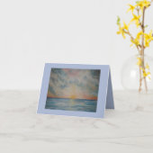 Prachtige zonsondergang over de oceaan notecard kaart (Gele Bloem)