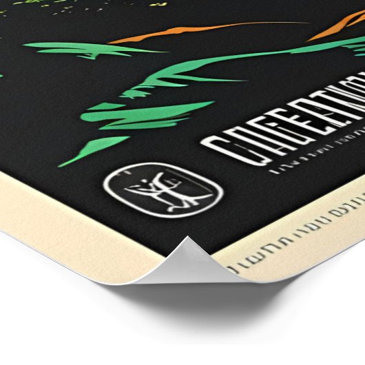 Prachtige zonsondergang poster (Hoek)