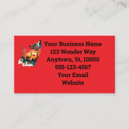 Prachtige zonsondergang Silhouette Howling Wolf Visitekaartje