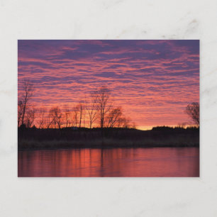 Prachtige zonsondergang weerspiegelt zich in de Ca Briefkaart