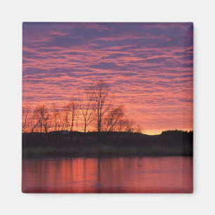 Prachtige zonsondergang weerspiegelt zich in de Ca Magneet