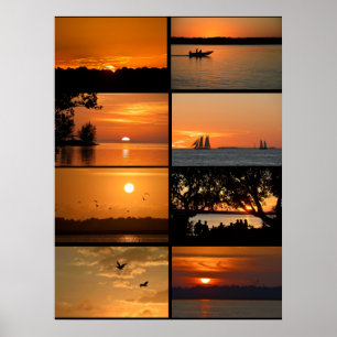 Prachtige zonsondergangen poster