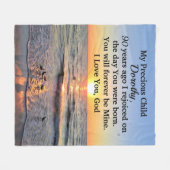 PRACHTIGE ZONSOPGANG 90E VERJAARDAG GEPERSONALISEE FLEECE DEKEN (Voorkant (Horizontaal))