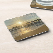 Prachtige zonsopgang bij Virginia Beach Pier - Sun Bier Onderzetter (Linkerzijde)