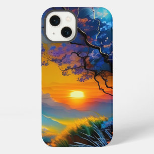 Prachtige zonsopgang boven vijver iPhone 13 hoesje
