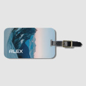 Prachtige zonsopgang in een bergketen bagagelabel (Voorkant (horizontaal))