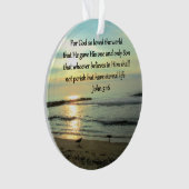 PRACHTIGE ZONSOPGANG JOHANNES 3:16 ONTWERP ORNAMENT (voorkant)