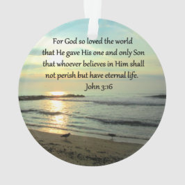 PRACHTIGE ZONSOPGANG JOHANNES 3:16 ONTWERP ORNAMENT
