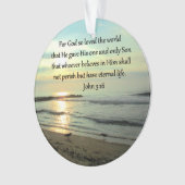PRACHTIGE ZONSOPGANG JOHANNES 3:16 ONTWERP ORNAMENT (voorkant)