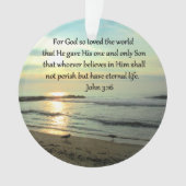PRACHTIGE ZONSOPGANG JOHANNES 3:16 ONTWERP ORNAMENT (voorkant)