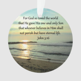 PRACHTIGE ZONSOPGANG JOHANNES 3:16 ONTWERP ORNAMENT