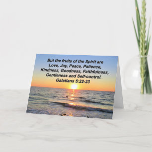 PRACHTIGE ZONSOPGANG OP DE OCEAAN GALATEN 5 SPIRIT KAART