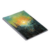 Prachtige zonsopgang over het berglandschap notitieboek (Rechterzijde)