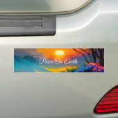 Prachtige zonsopgang over vijver bumpersticker (Op auto)
