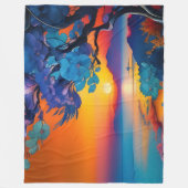 Prachtige zonsopgang over vijver fleece deken (Voorkant)