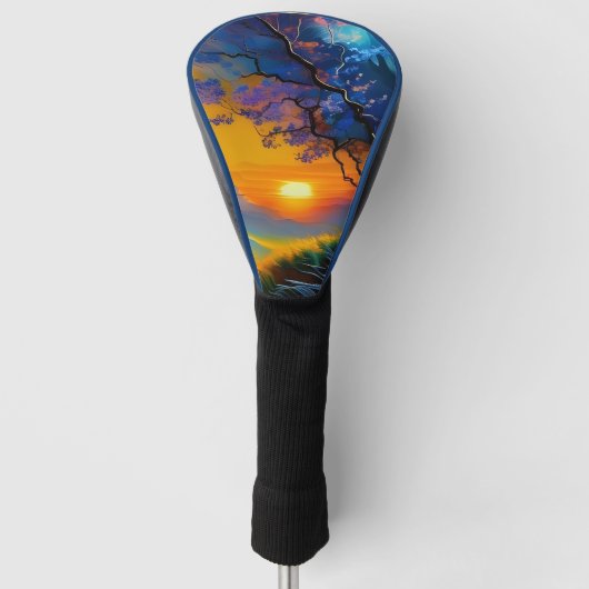 Prachtige zonsopgang over vijver golfheadcover (Voorkant)