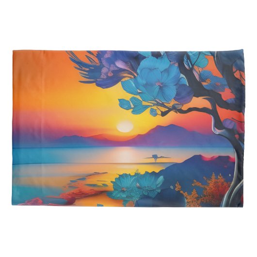 Prachtige zonsopgang over vijver kussensloop (Achterkant)