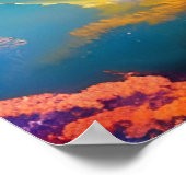 Prachtige zonsopgang over vijver poster (Hoek)