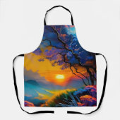 Prachtige zonsopgang over vijver schort (Voorkant)