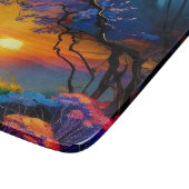 Prachtige zonsopgang over vijver snijplank (Hoek)