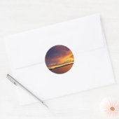 Prachtige zonsopgang ronde sticker (Envelop)