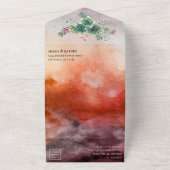 Prachtige, zuinige zonneschijnse Geometrische brui All In One Uitnodiging (Buitenkant)